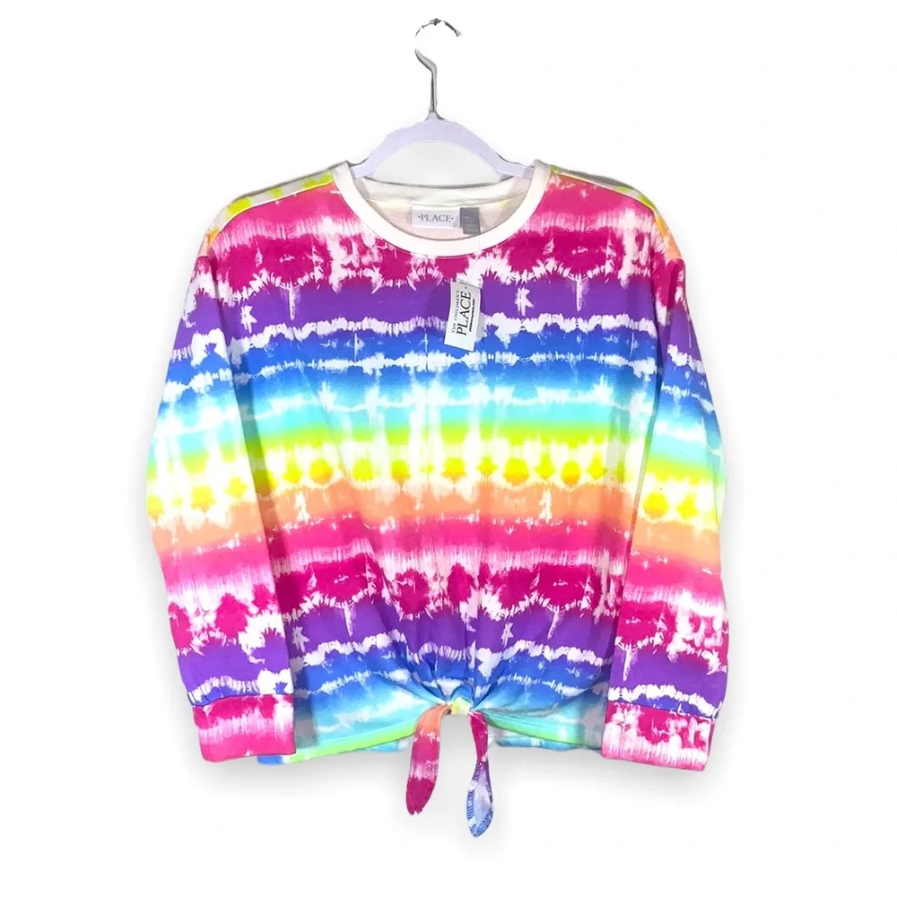 The Children’s Place Girls Tie Dye Sweatshirt Size 10/12 Large NWT Crewneck